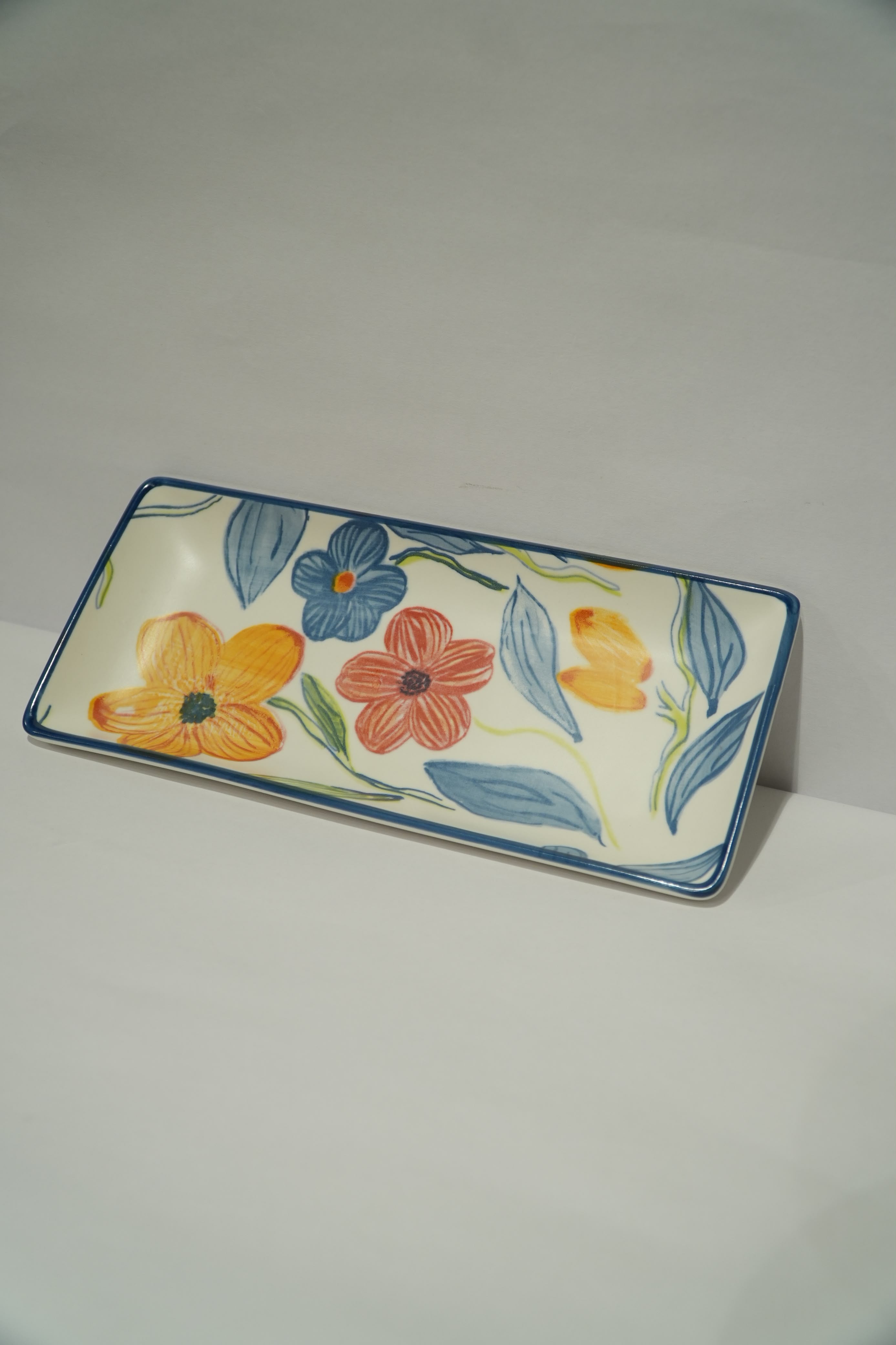 Rectangular Platters – Set of 2 (Blue Blossom)