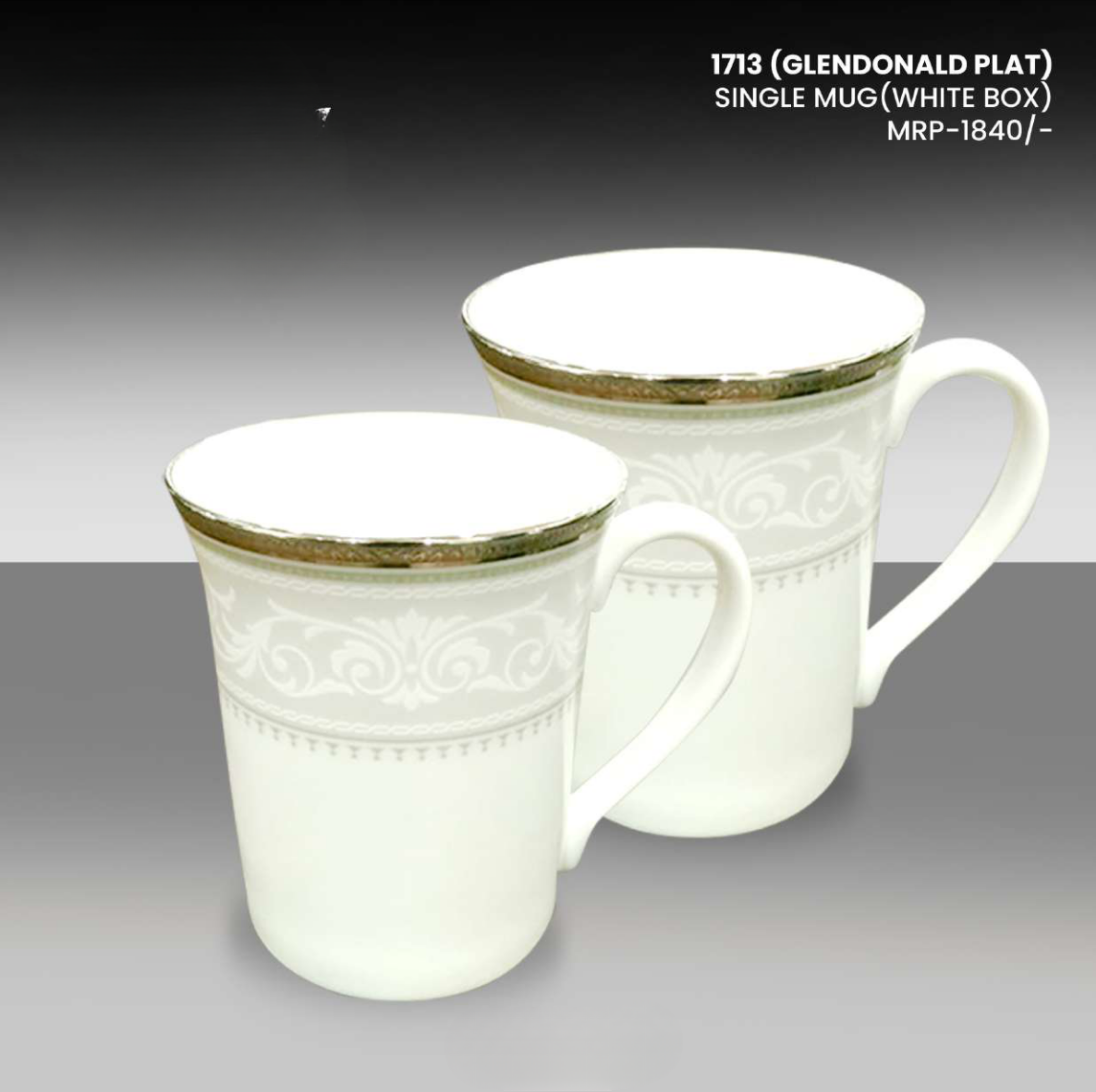 GLENDONALD PLAT SINGLE MUG (WHITE BOX)