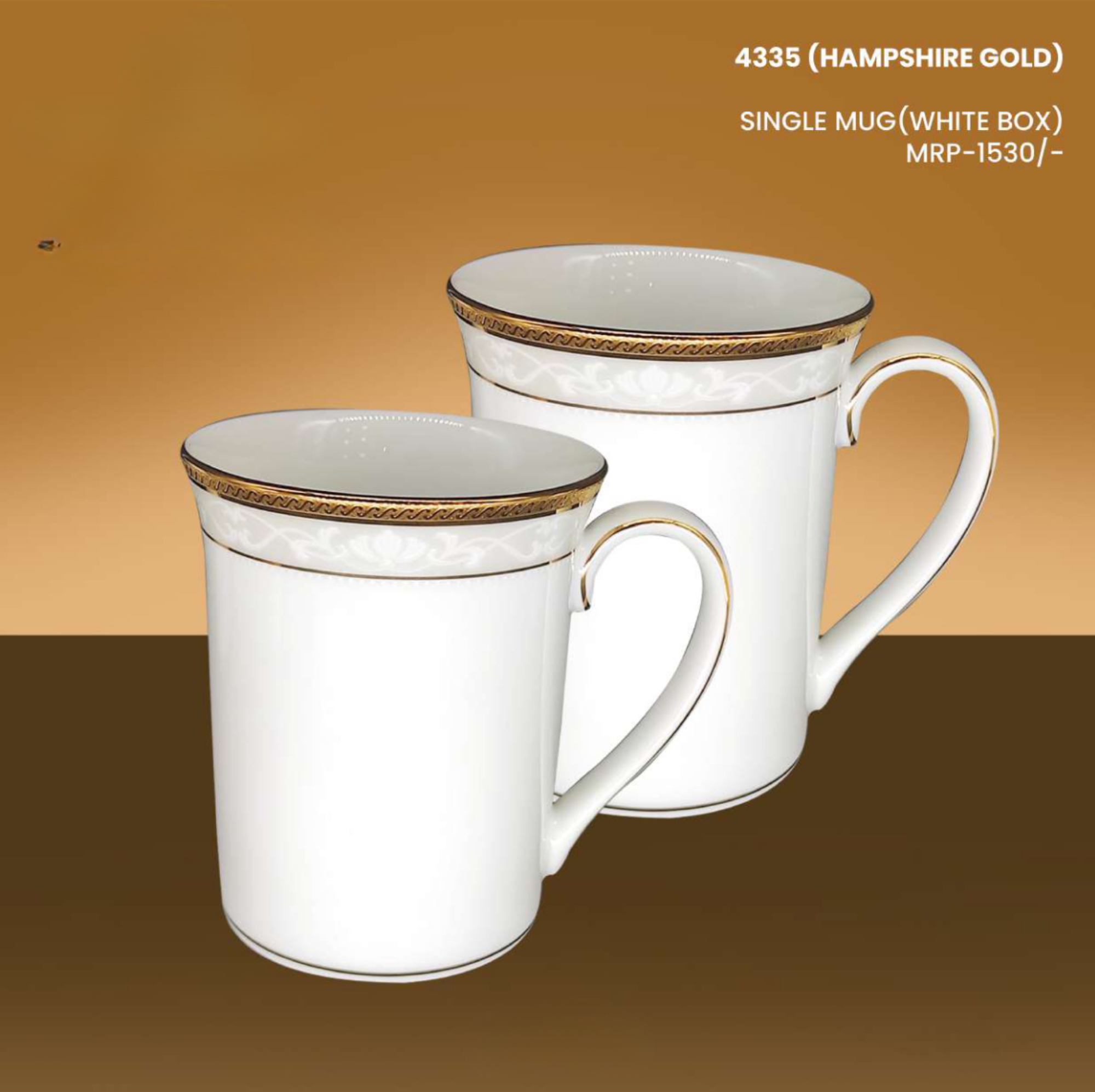 HAMPSHIRE GOLD SINGLE MUG (WHITE BOX)