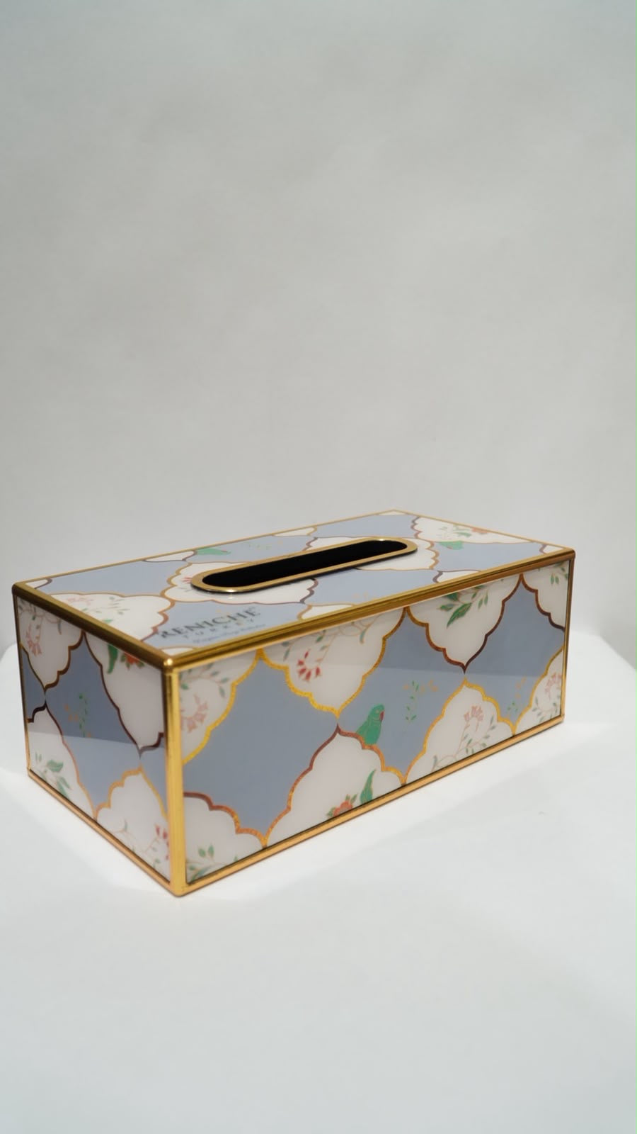 Tissue box metallic 01