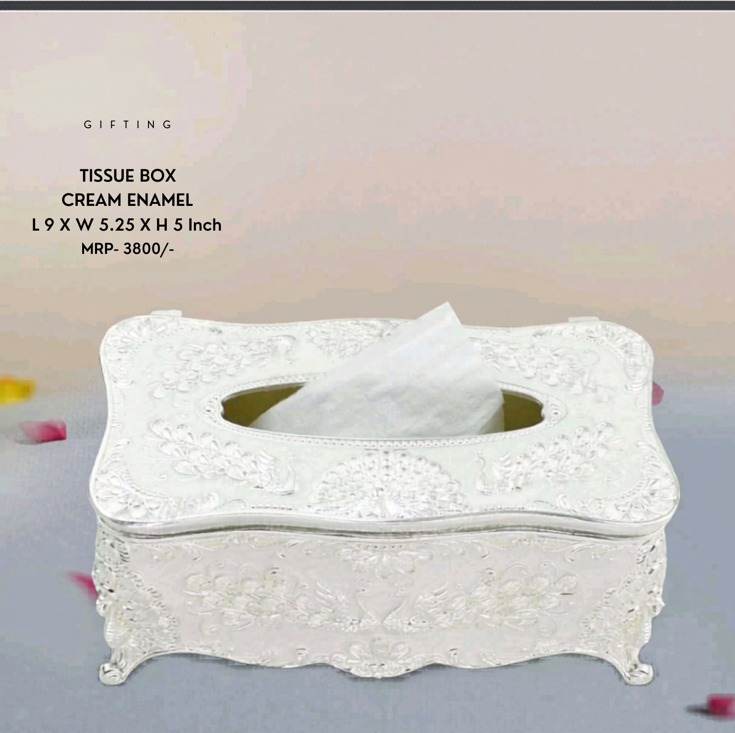 Tissue Box Cream Enamel