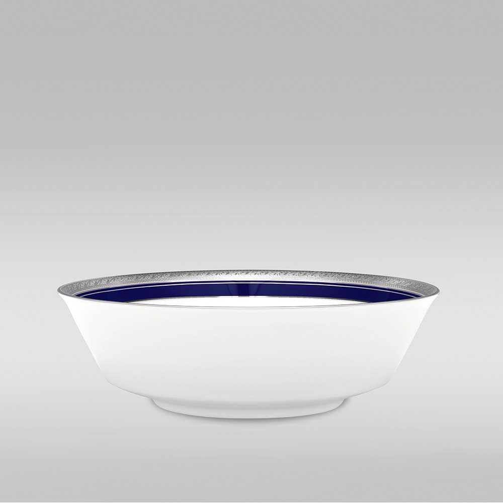 Crestwood Cobalt Platinum 21pc Dinner Set with Gift Box
