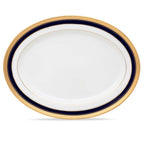 Crestwood Cobalt Gold 21pc Dinner Set with Gift Box