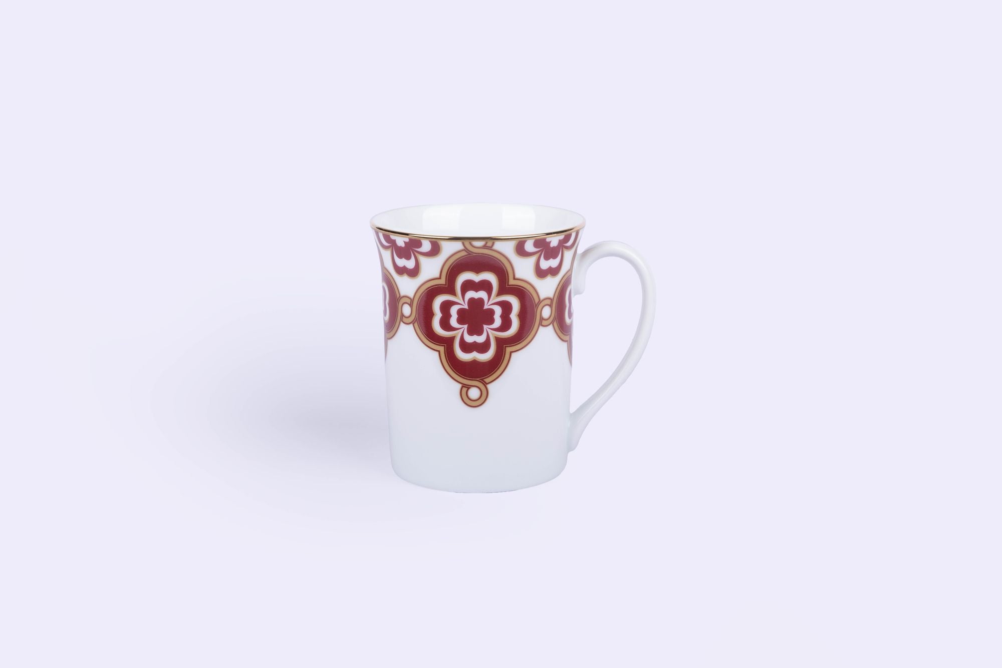 CHROMATIC CLOVER (PLUM) TEA/COFFEE CUP 230ML SET OF 4