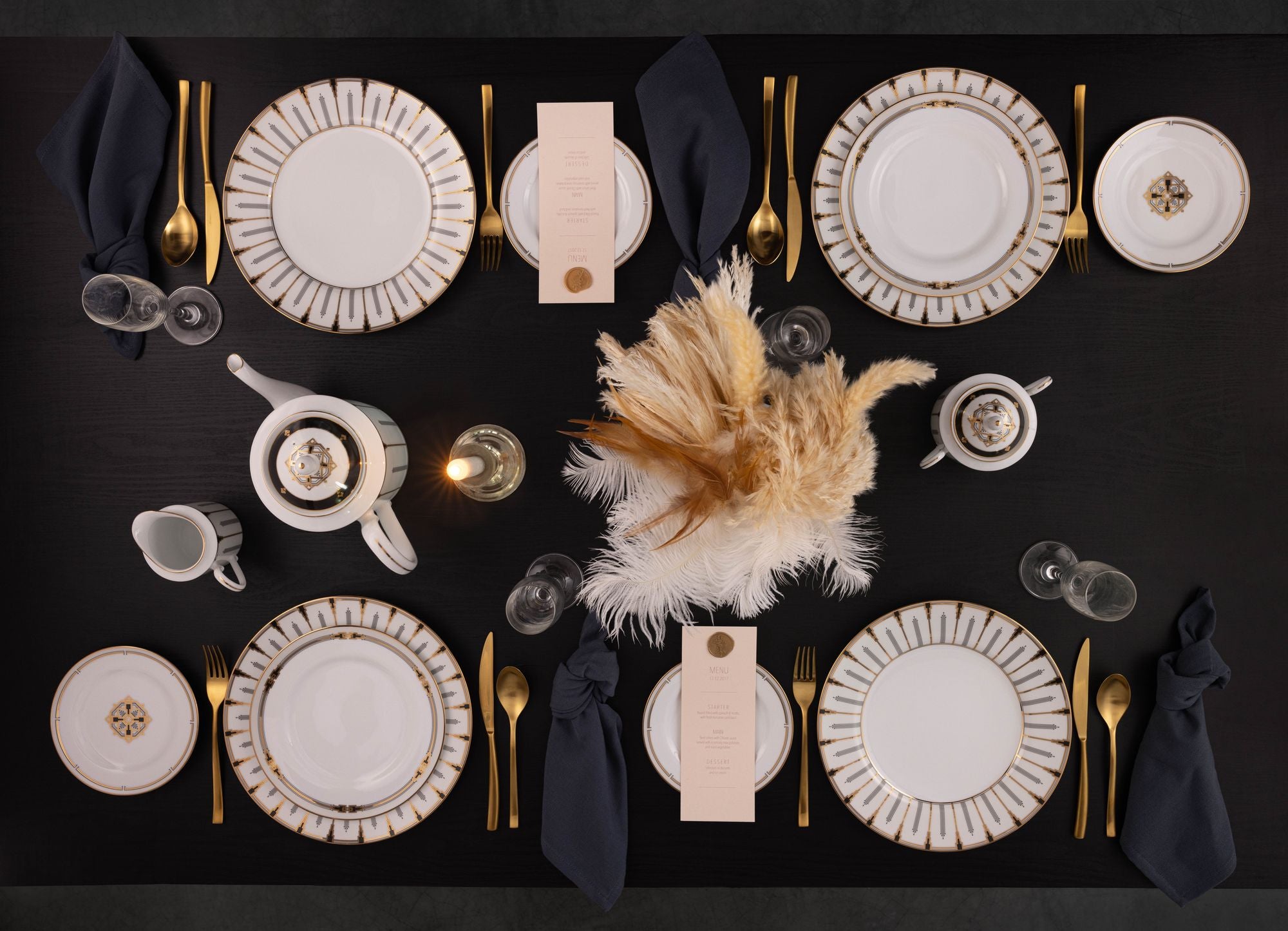 Empire Gold 21 pc Dinner Set with Gift Box