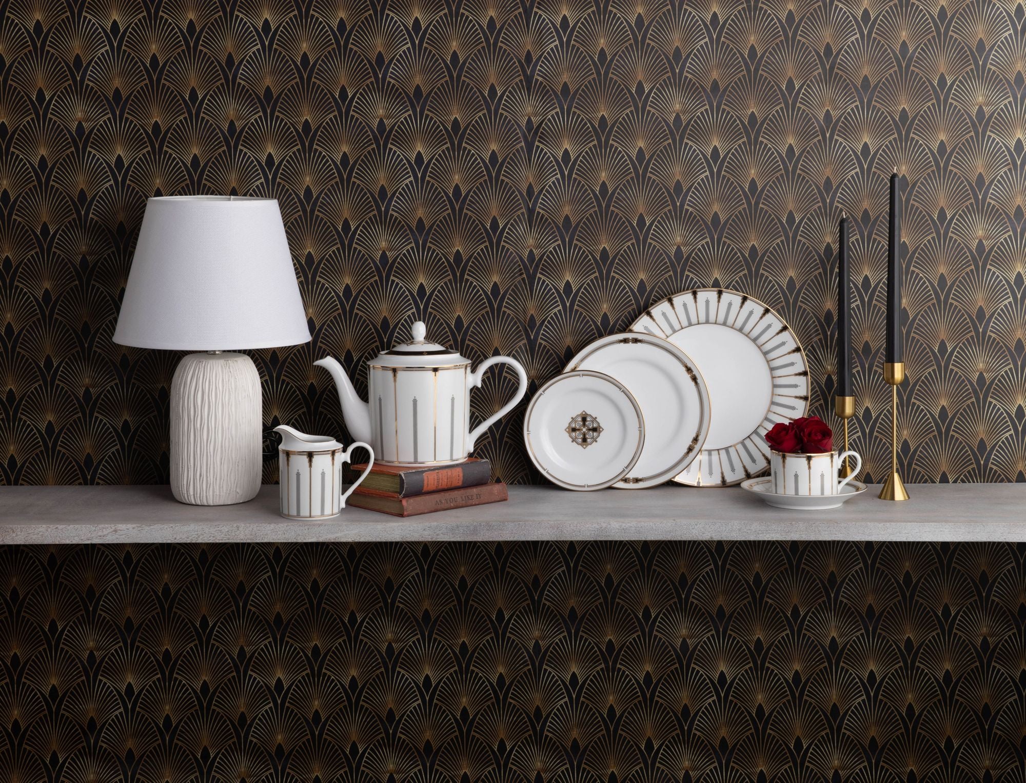 Empire Gold 21 pc Dinner Set with Gift Box