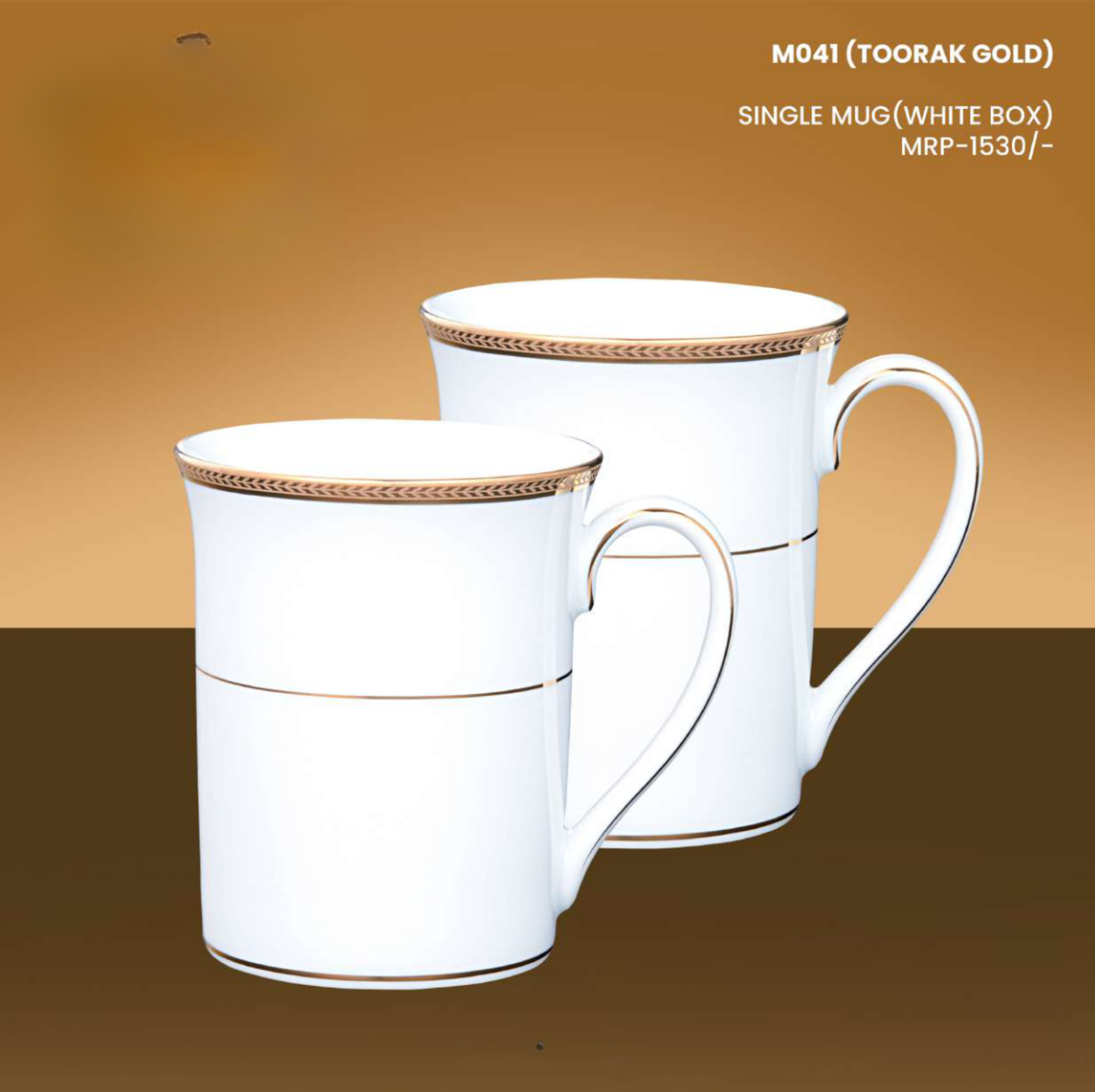 TOORAK GOLD SINGLE MUG(WHITE BOX)