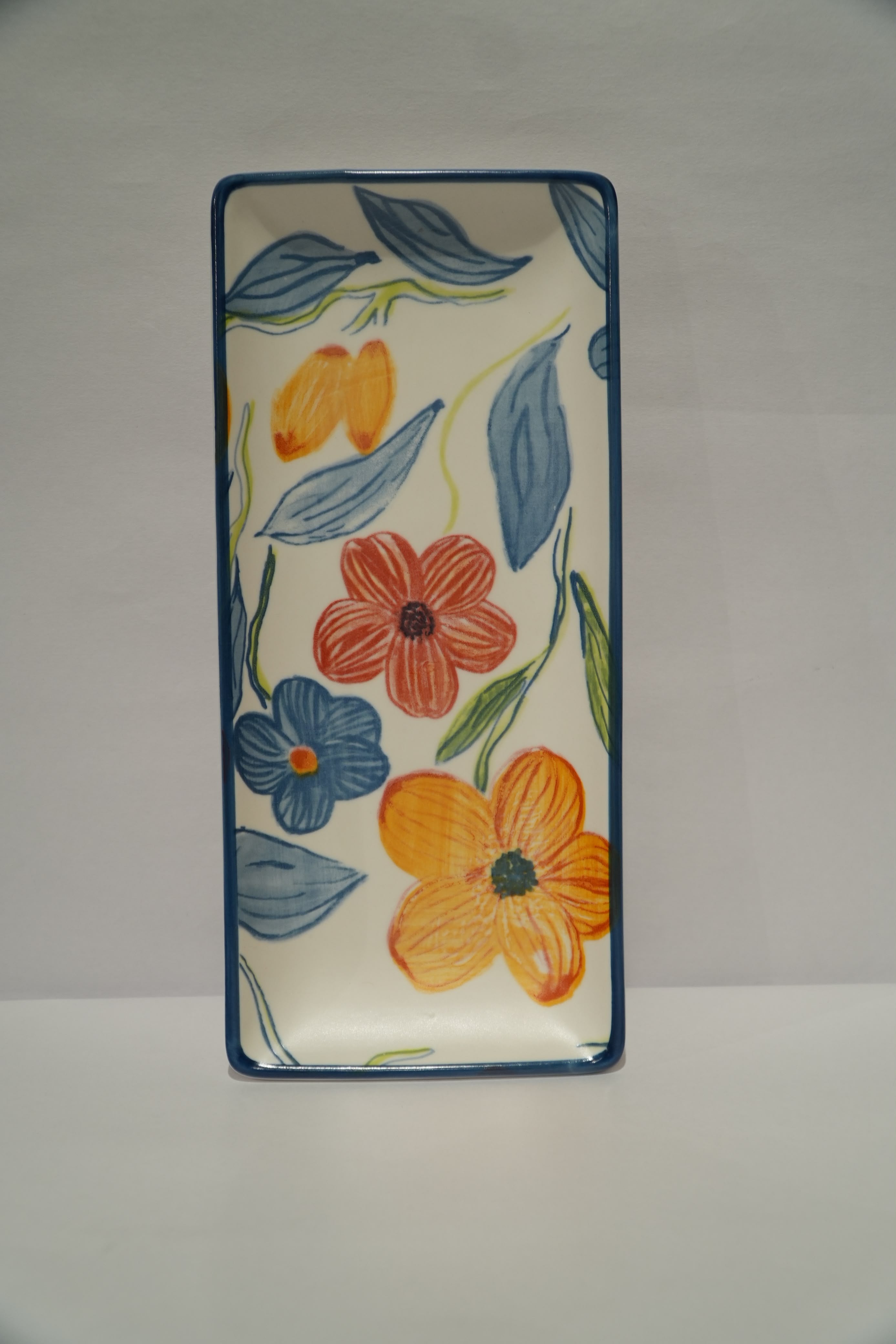 Rectangular Platters – Set of 2 (Blue Blossom)