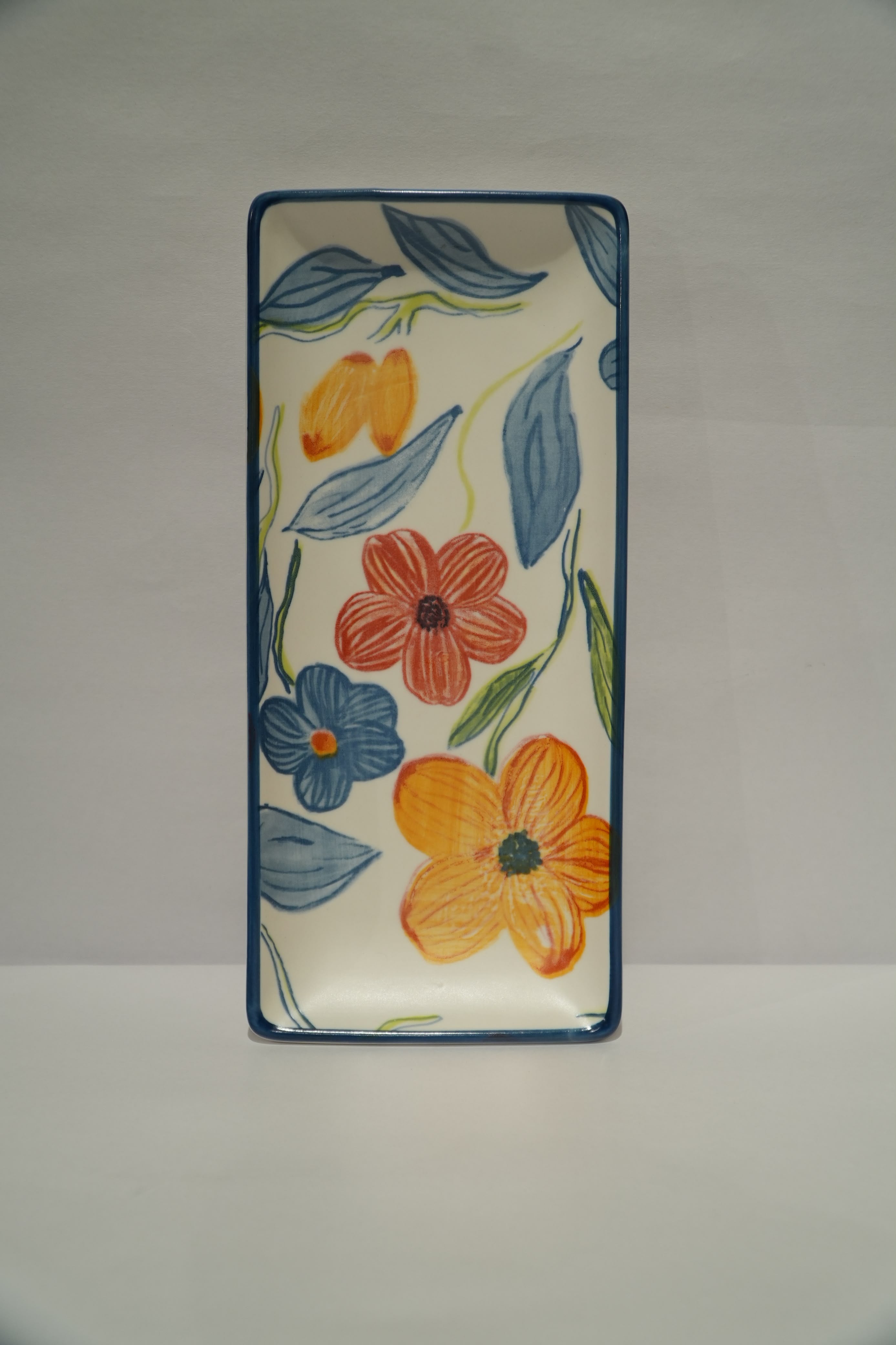 Rectangular Platters – Set of 2 (Blue Blossom)