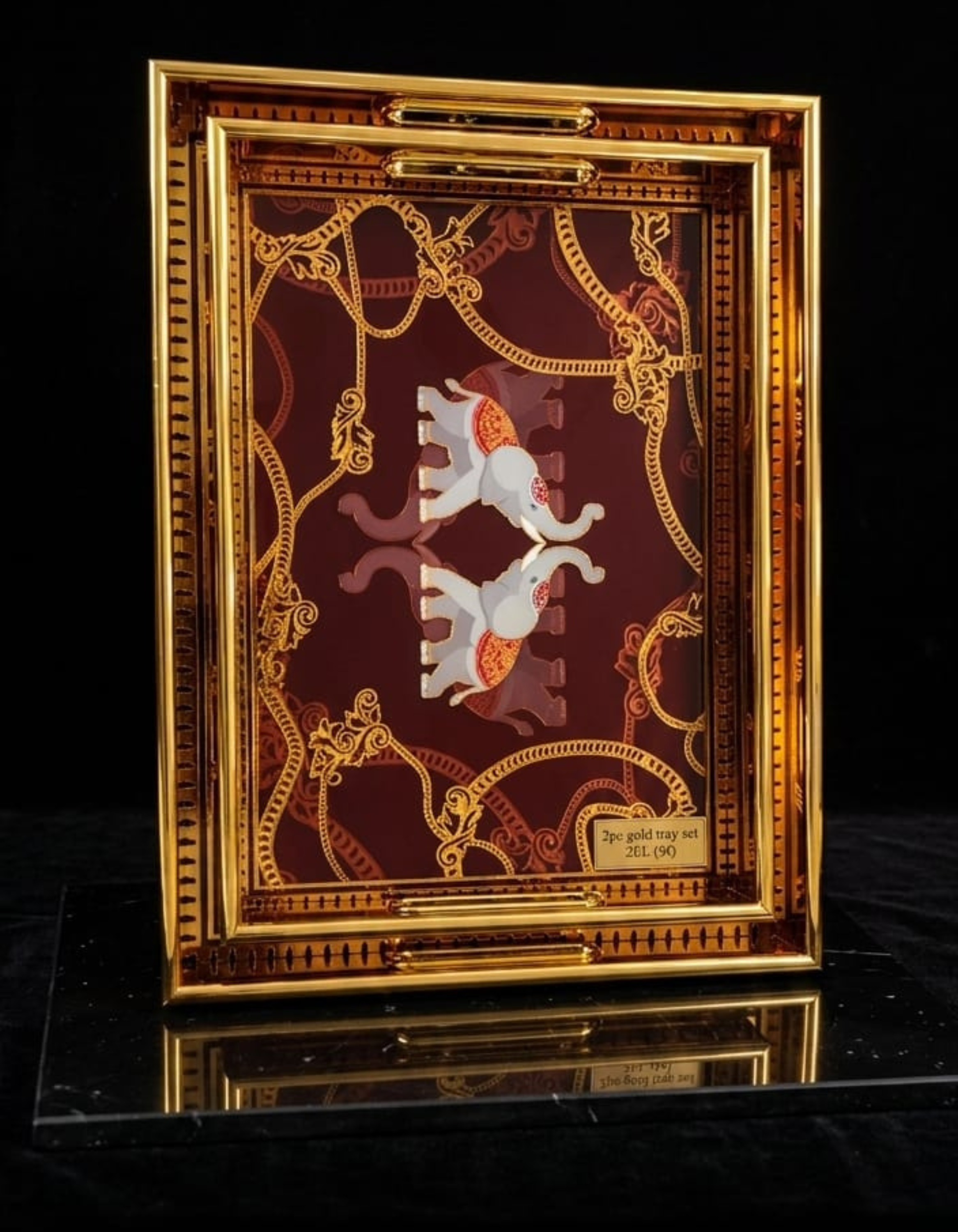 Gold tray 07 for set of 2