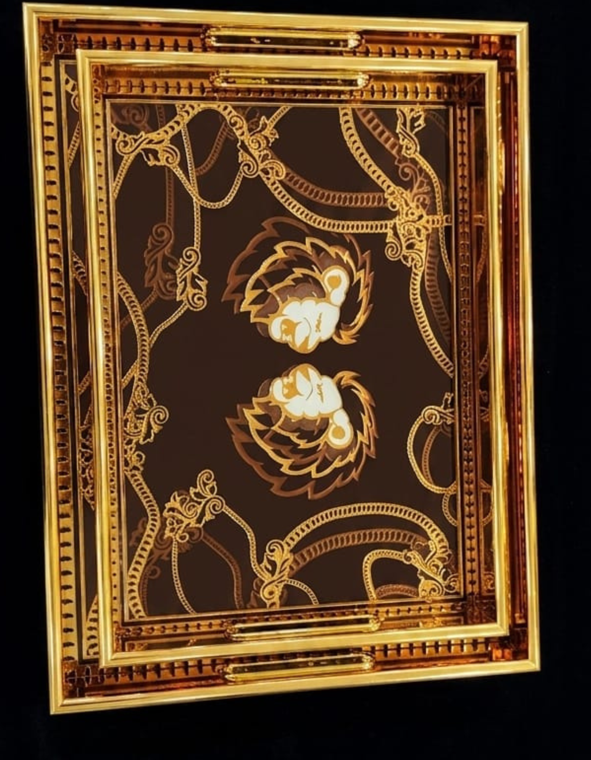 Gold tray 05 for set of 2