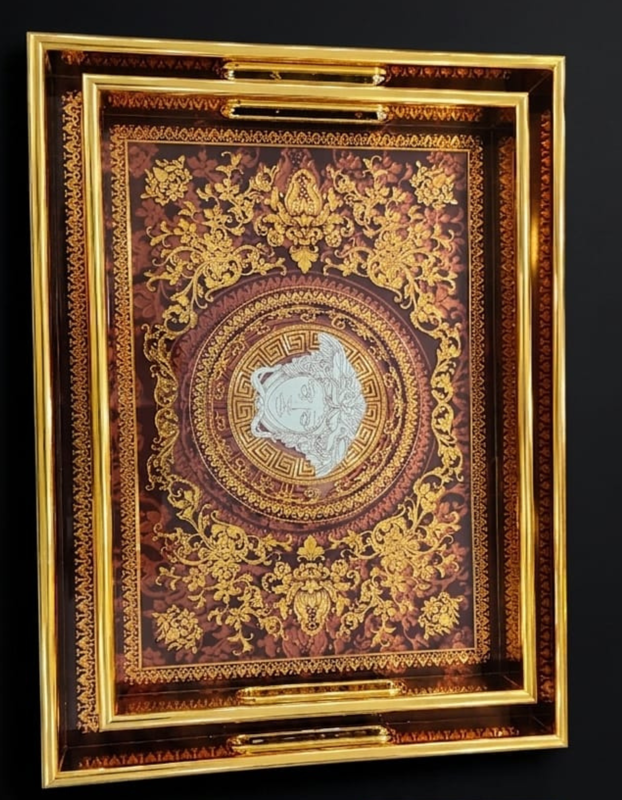 Gold tray 03 for set of 2