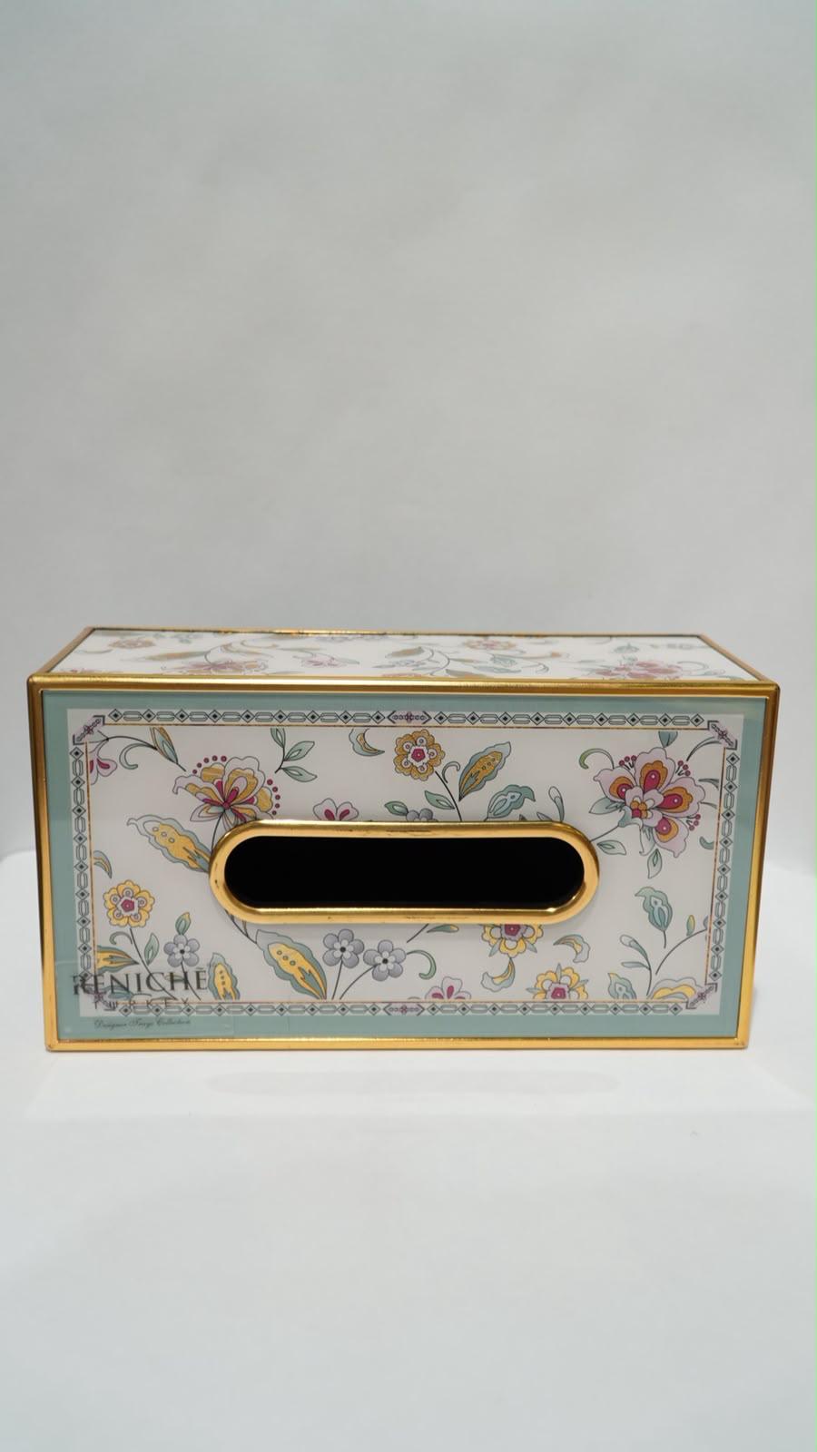 Tissue box metallic 03