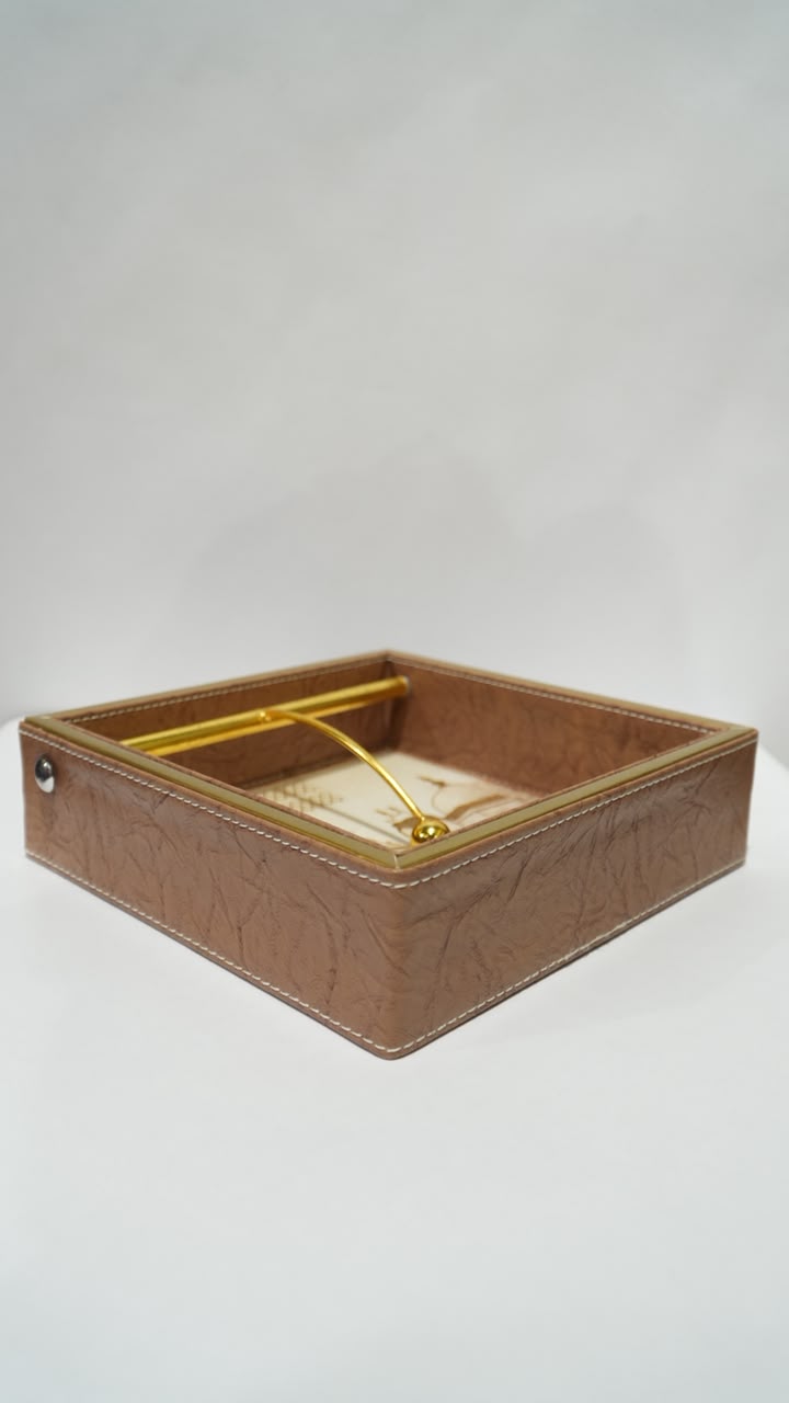Leather tissue holder 01