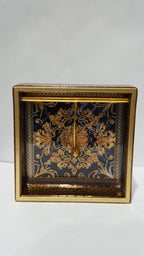 Golden leather tissue holder 05