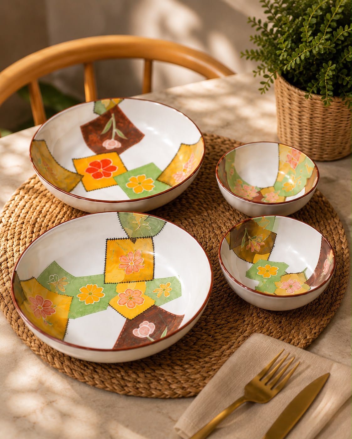 Serving bowls set 4